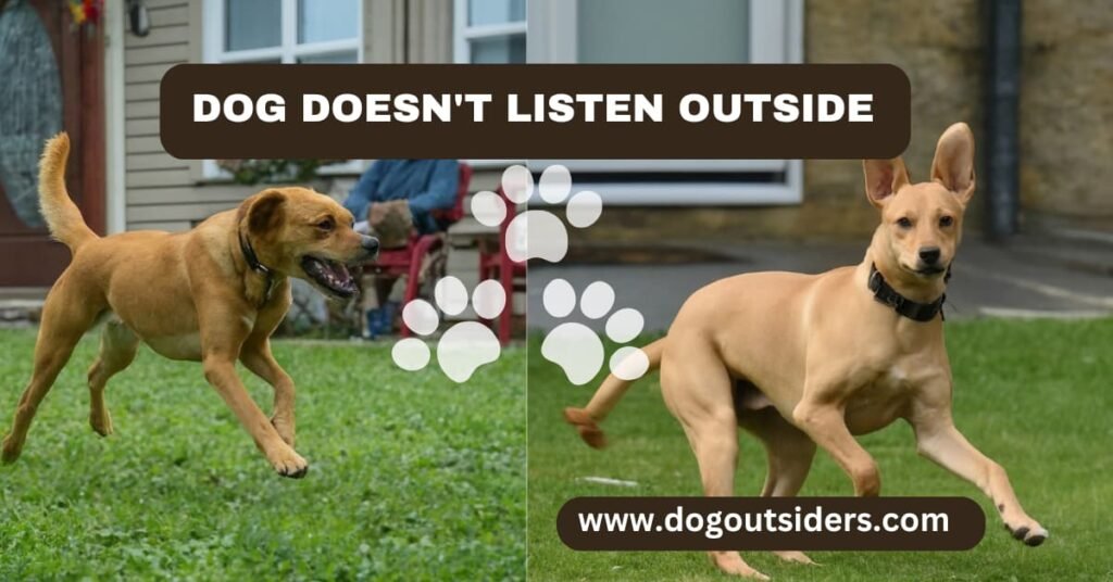 dog doesn't listen outside