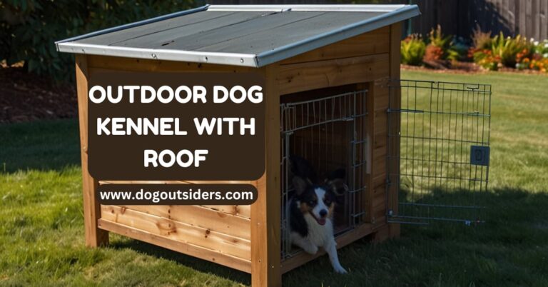 outdoor dog kennel with roof