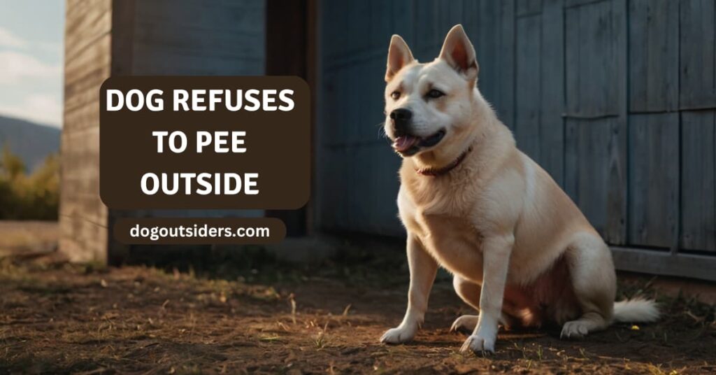 Dog refuses to pee outside