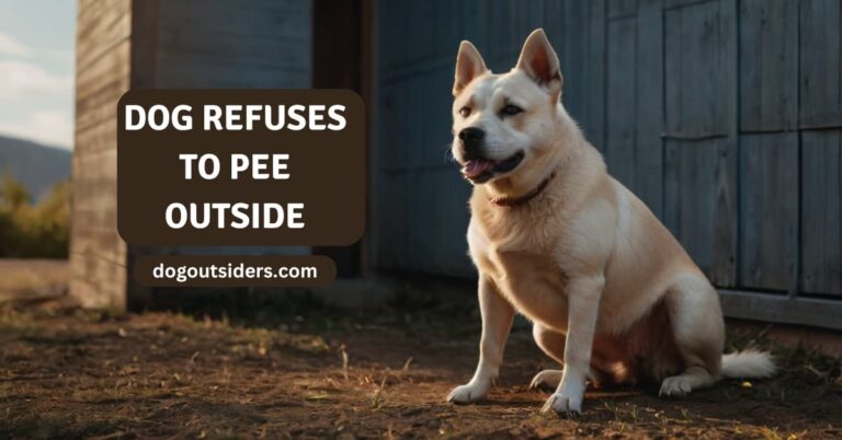 Dog refuses to pee outside