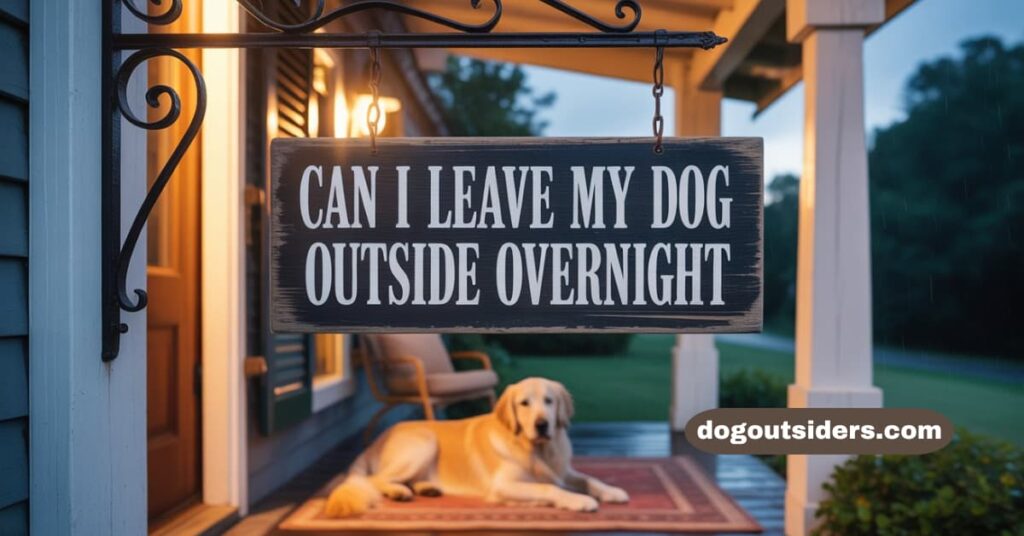 can i leave my dog outside overnight