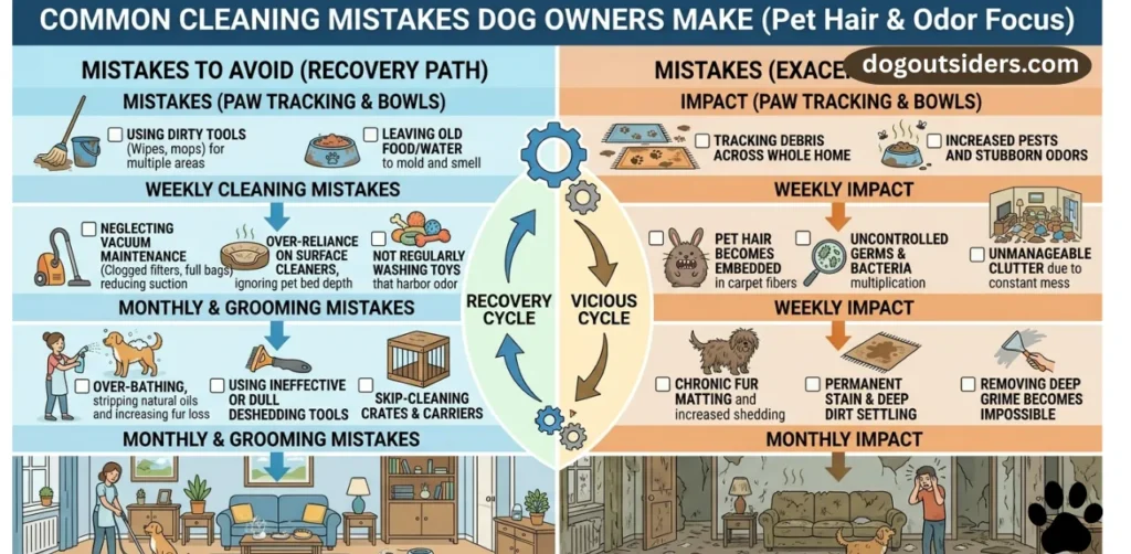 Common cleaning mistakes dog owners make that make pet hair and odor worse