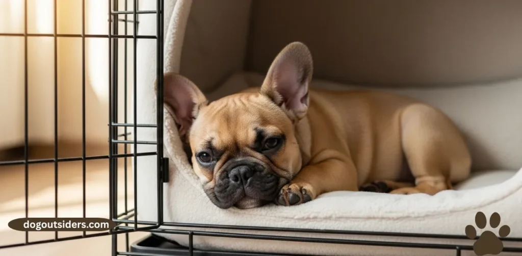 French Bulldog puppy being socialized with new person outdoors following 7-7-7 rule