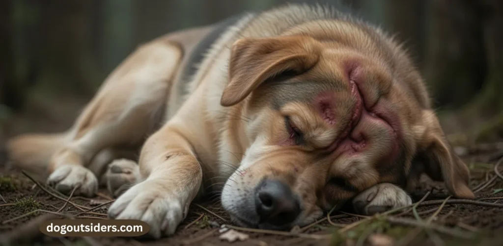Stoic dog hiding pain due to evolutionary survival instinct that makes detection difficult